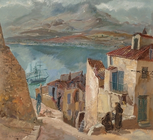 Le Port de Calvi [The Port of Calvi] [1930] by Alexandre Jacovleff [1887–1938]